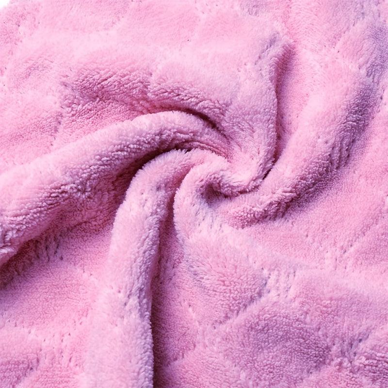12pcs Dish Towels & Cloths Absorbent Scouring Pads Coral Velvet