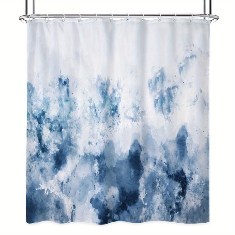 Abstract Leaves Shower Curtain Waterproof Bathroom Curtain 72Wx72H Inch