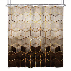 Abstract Leaves Shower Curtain Waterproof Bathroom Curtain 72Wx72H Inch