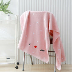 Heart Embroidery Towel Pure Cotton Thickened Couples Household Supplies