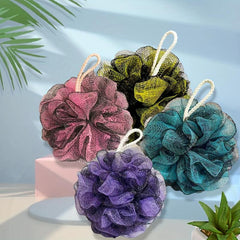 4pcs Exfoliating Bath Ball and Loofah Sponge Set for Adults