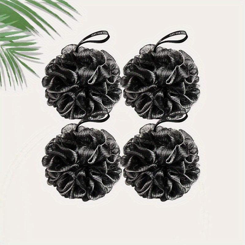 4pcs Exfoliating Bath Ball and Loofah Sponge Set for Adults
