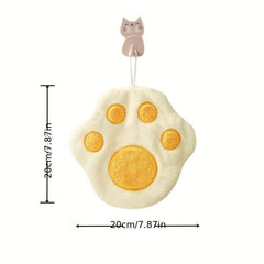 Cartoon Paw Fingertip Towel Coral Fleece Hand Wipe Cloth