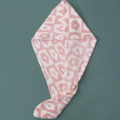 Absorbent Flower Hair Towel for Women Quick Drying Shower Cap