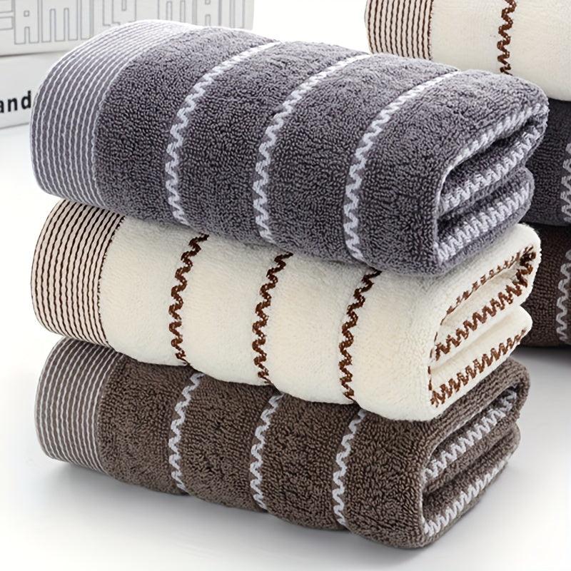 4pcs Stripped Pattern Hand Towel Cotton Soft Skin friendly Face Towel