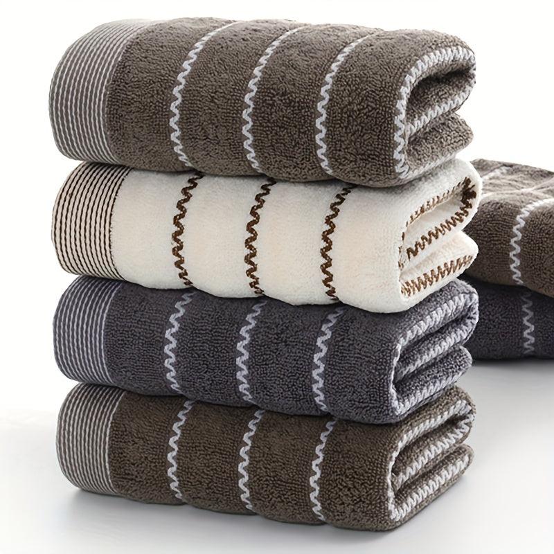 4pcs Stripped Pattern Hand Towel Cotton Soft Skin friendly Face Towel