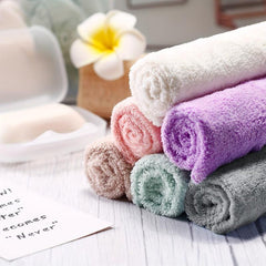 12pcs Coral Fleece Hand Towels Soft Absorbent Towel for Bathroom