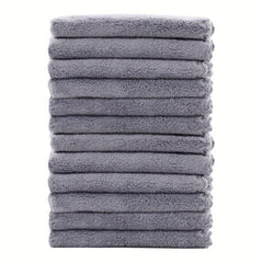12pcs Coral Fleece Hand Towels Soft Absorbent Towel for Bathroom