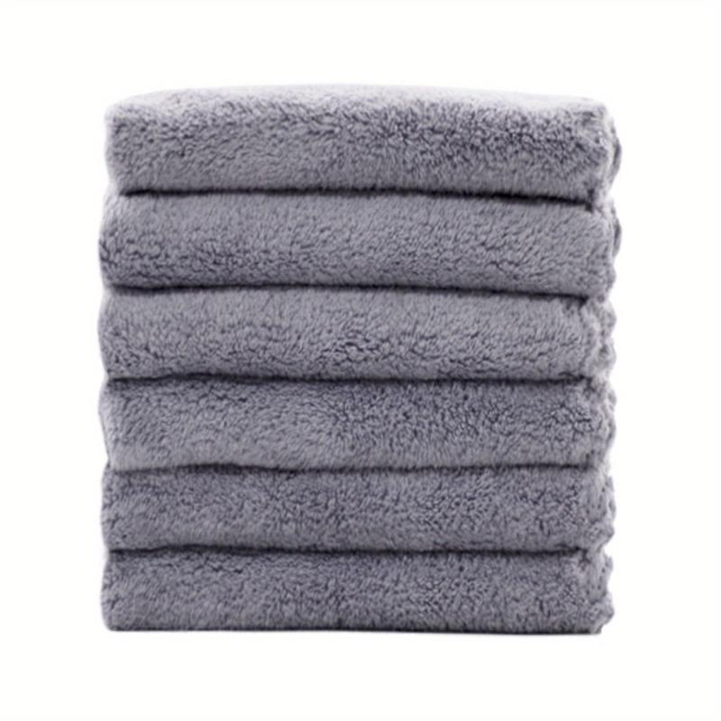 12pcs Coral Fleece Hand Towels Soft Absorbent Towel for Bathroom