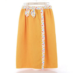 Women's Waffle Bathrobe Wrap Towel Soft Absorbent Bath Skirt