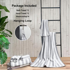 8pcs Bathroom Towels Set Quick Dry Soft Absorbent Towels for Bathroom Spa Hotel