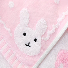 Cute Cartoon Rabbit Children's Towel - Soft Cotton Face Wash Towel, 9.8x19.7in