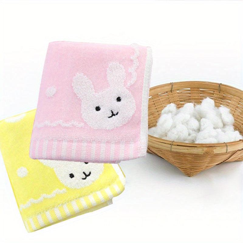 Cute Cartoon Rabbit Children's Towel - Soft Cotton Face Wash Towel, 9.8x19.7in
