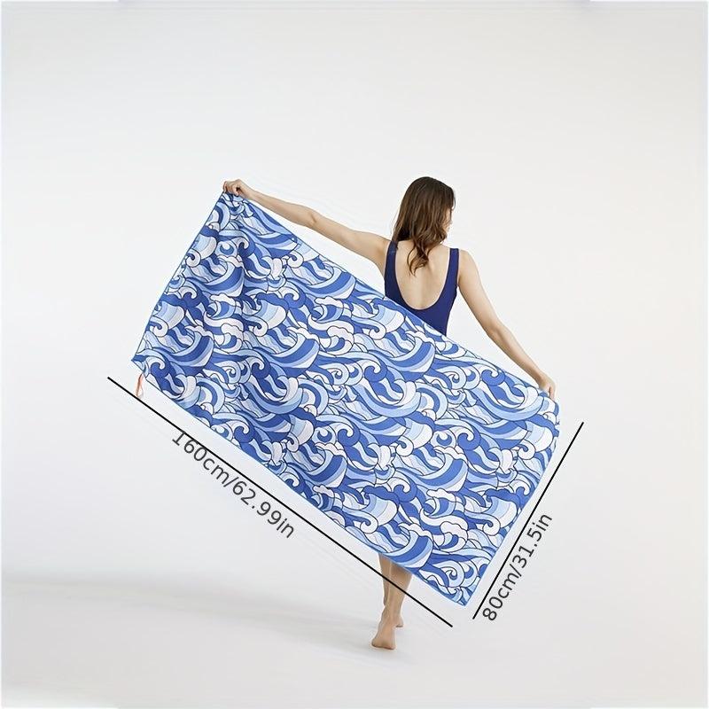 Microfiber Printed Beach Towel Soft Quick Drying Double Sided