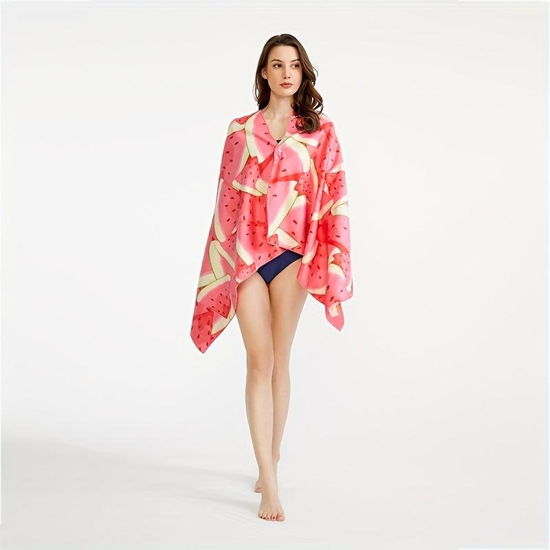 Microfiber Printed Beach Towel Soft Quick Drying Double Sided