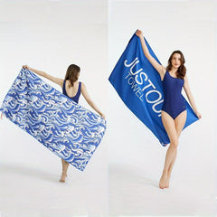 Microfiber Printed Beach Towel Soft Quick Drying Double Sided