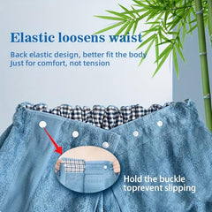 Bamboo Fiber Absorbent Bath Towel Bathrobe for Adults