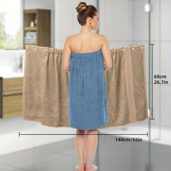 Bamboo Fiber Absorbent Bath Towel Bathrobe for Adults