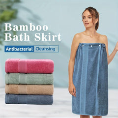 Bamboo Fiber Absorbent Bath Towel Bathrobe for Adults