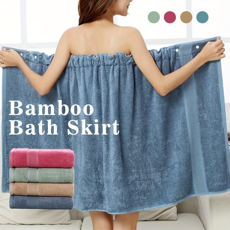 Bamboo Fiber Absorbent Bath Towel Bathrobe for Adults