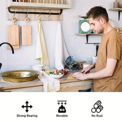 12pcs Stainless Steel Shower Curtain Hooks