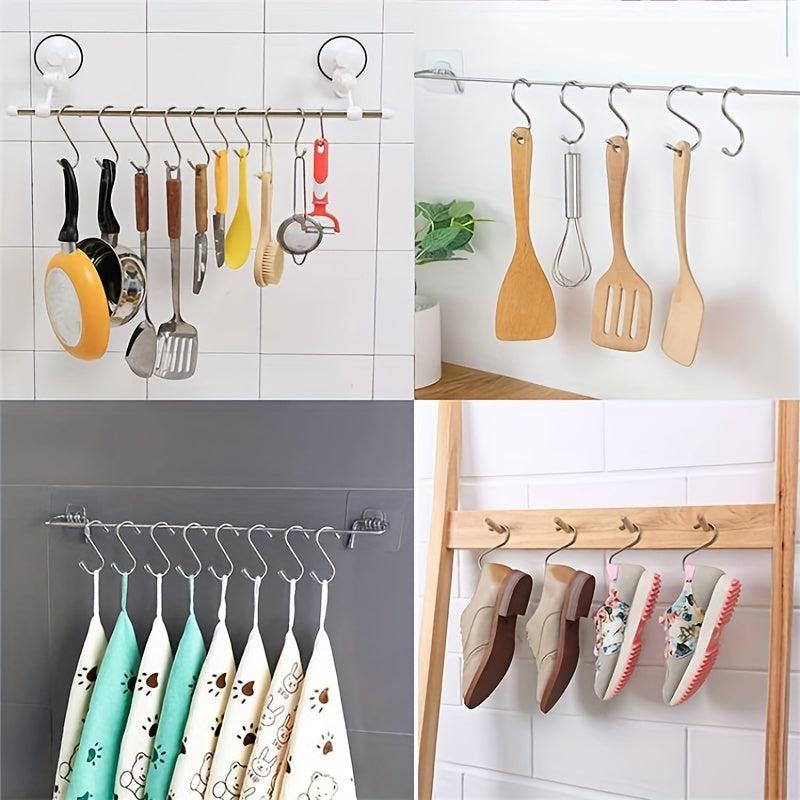 12pcs Stainless Steel Shower Curtain Hooks