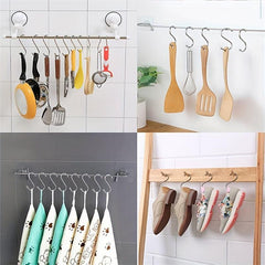 12pcs Stainless Steel Shower Curtain Hooks
