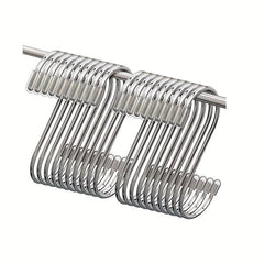 12pcs Stainless Steel Shower Curtain Hooks