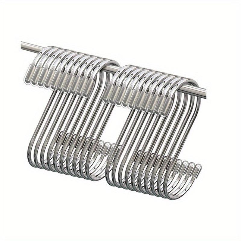 12pcs Stainless Steel Shower Curtain Hooks