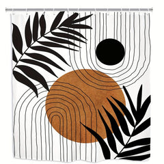 Abstract Mid Century Shower Curtain Geometric Modern Design
