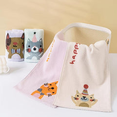 Cartoon Face Towel Soft Bath Towel Bathroom Supplies 24x99cm