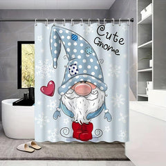Santa Claus Shower Curtain Waterproof Bathroom Decor