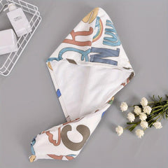 Cartoon Printed Hair Towel Quick Drying Hair Wrap
