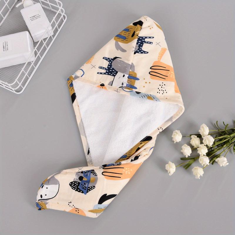 Cartoon Printed Hair Towel Quick Drying Hair Wrap