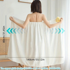 Women's Quick Drying Coral Fleece Bathrobe - Absorbent Spa Wrap Towel