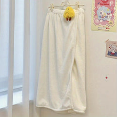 Women's Quick Drying Coral Fleece Bathrobe - Absorbent Spa Wrap Towel