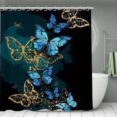 4pcs Butterfly Bathroom Set: Non-slip Mat, U-shaped Toilet Mat, Cover