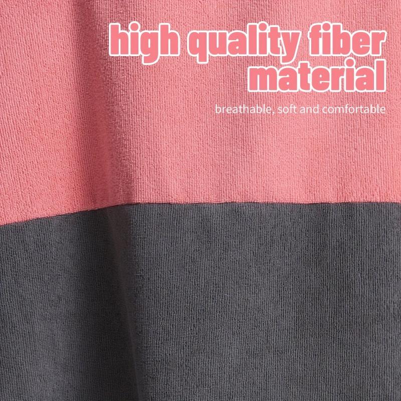 Comfy Hooded Bathrobe with Pocket, Quick Drying Towel for Indoor Loungewear