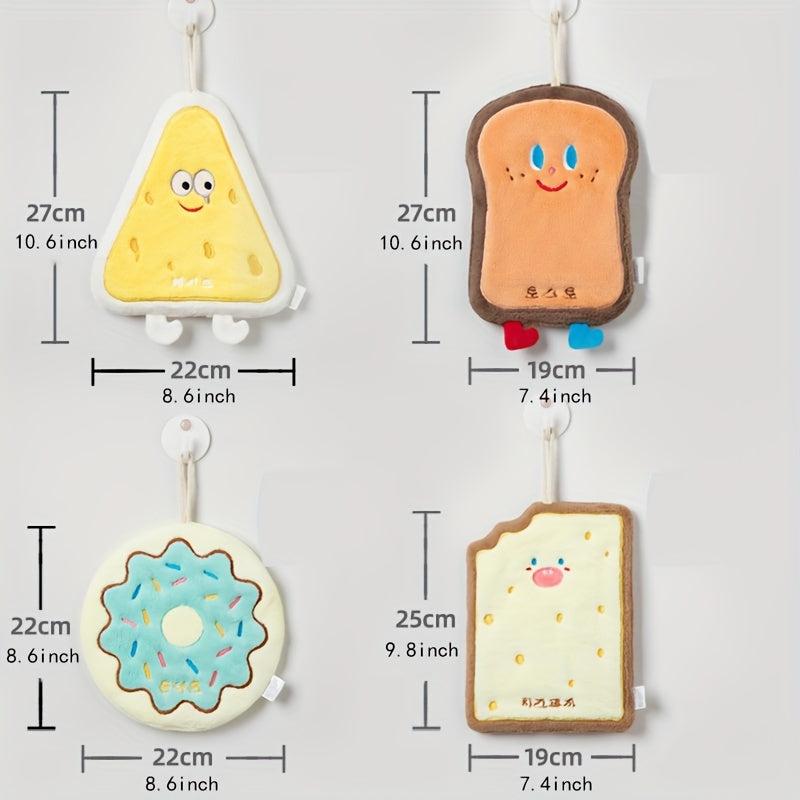 Cartoon Pattern Fingertip Towel Coral Fleece Quick drying Dishcloth