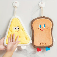 Cartoon Pattern Fingertip Towel Coral Fleece Quick drying Dishcloth