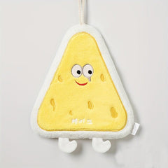 Cartoon Pattern Fingertip Towel Coral Fleece Quick drying Dishcloth