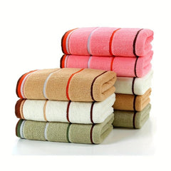 Striped Pattern Hand Towel Soft Skin-friendly Face Towel Absorbent Towel
