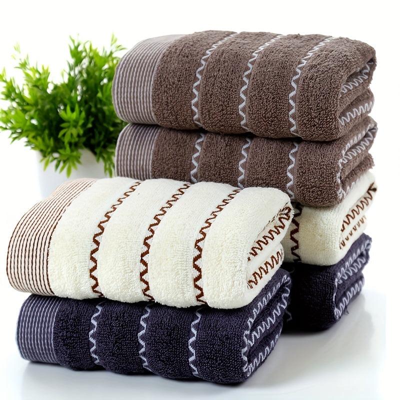 Striped Pattern Hand Towel Soft Skin-friendly Face Towel Absorbent Towel