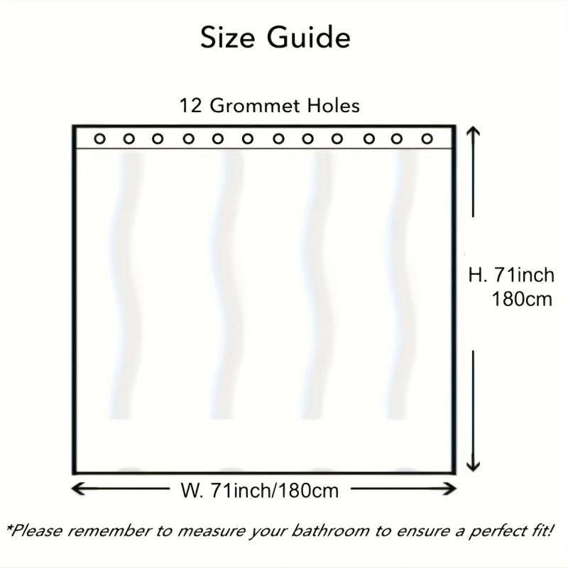 PEVA Solid Shower Curtain Waterproof Bath Curtain 70 86'' X 70 86''