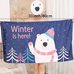 Cartoon Print Bath Towel Skirt for Adults Sauna Beach Gym Travel Nightwear