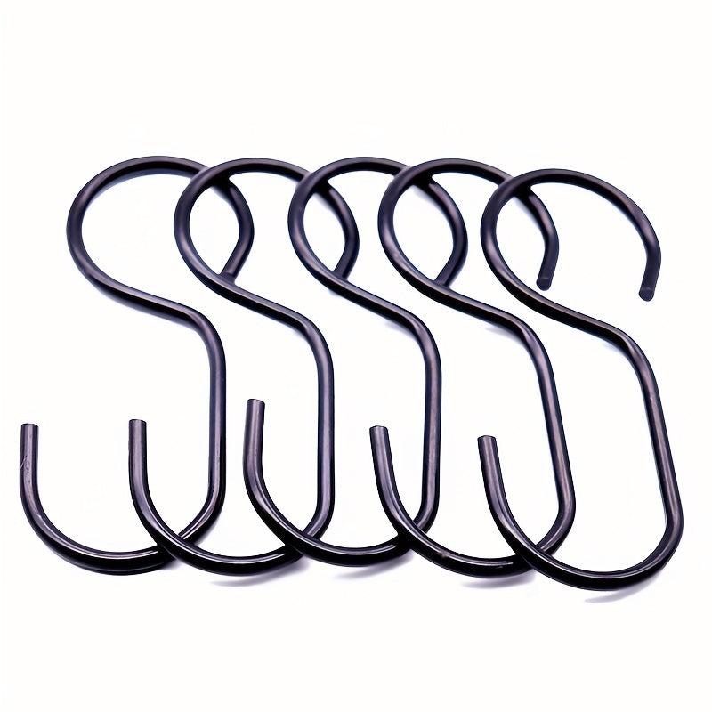 12pcs Long Shower Curtain Hook Waterproof Anti-Rust Metal Bathroom Accessory