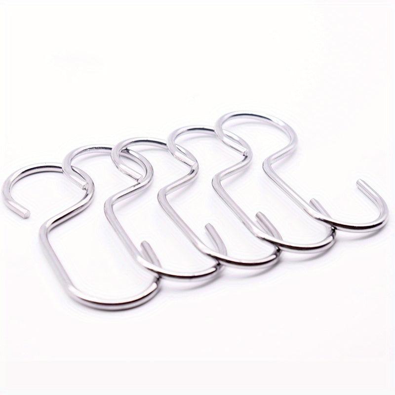 12pcs Long Shower Curtain Hook Waterproof Anti-Rust Metal Bathroom Accessory