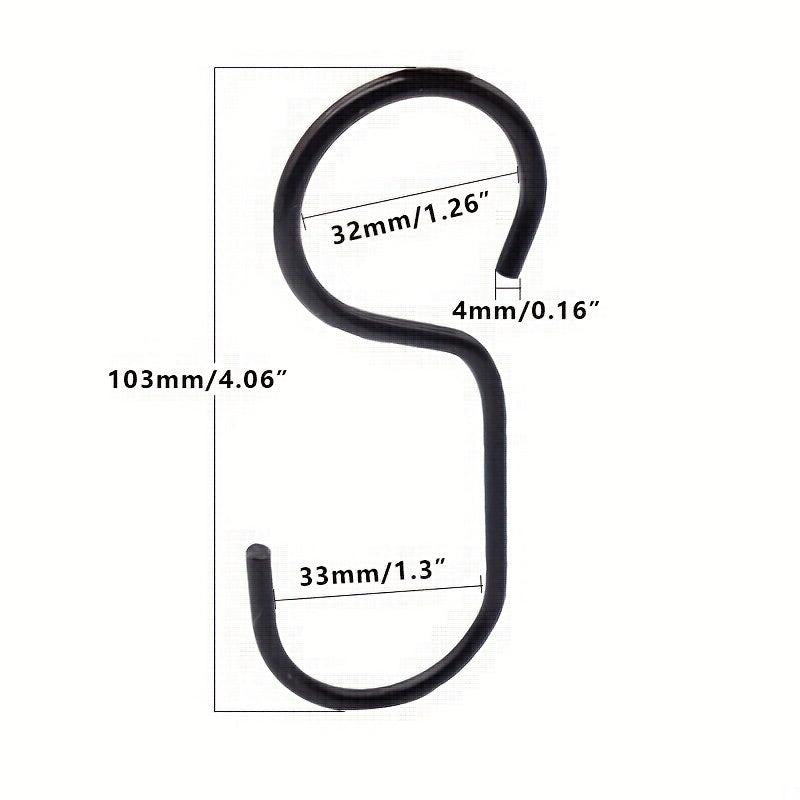 12pcs Long Shower Curtain Hook Waterproof Anti-Rust Metal Bathroom Accessory
