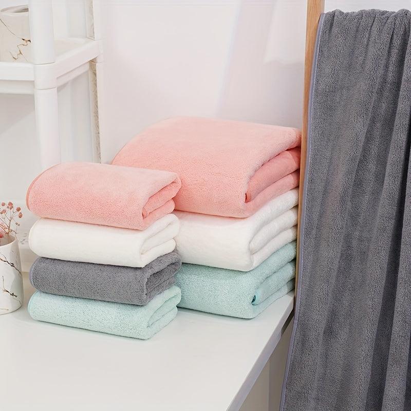 3pcs Solid Towel Set Soft Hand Bath Towel Quick Drying Absorbent Towels
