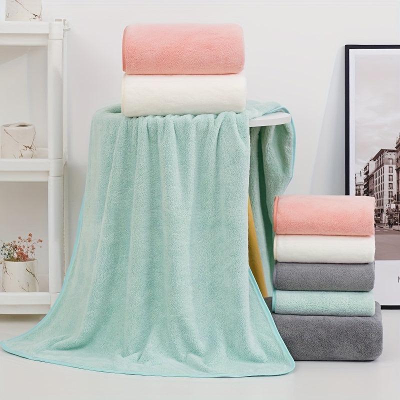 3pcs Solid Towel Set Soft Hand Bath Towel Quick Drying Absorbent Towels